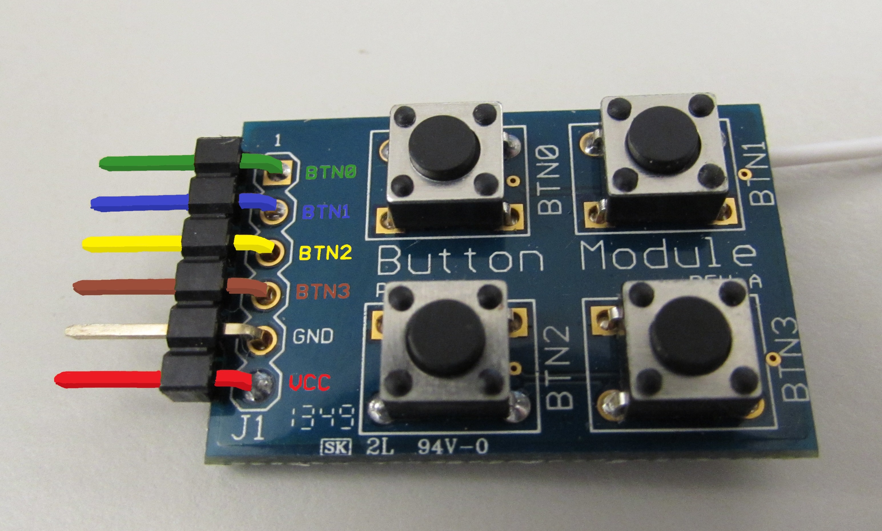Digilent's GPIO Pmod Button Module