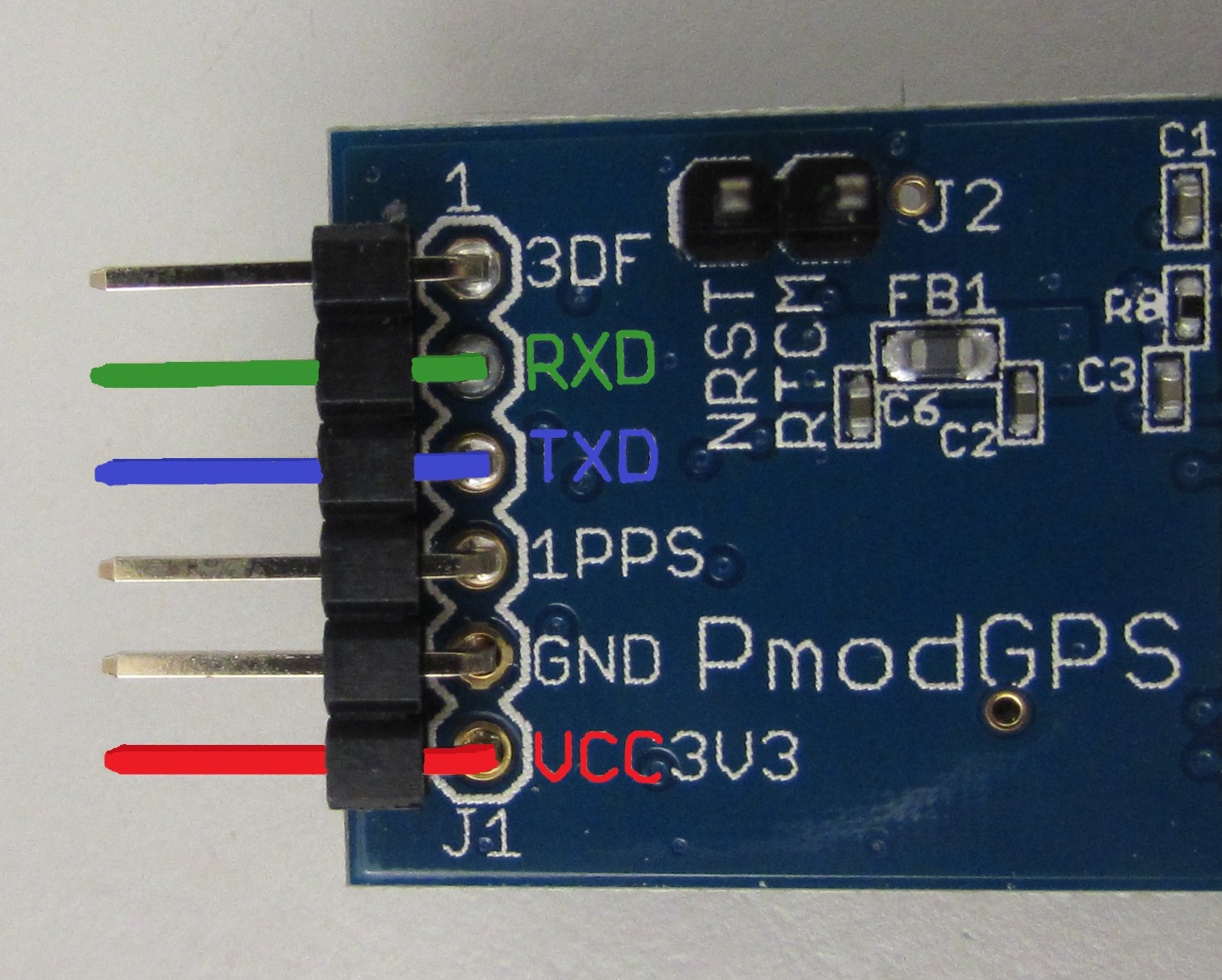 Digilent's 2 wire (receive and transmit) UART Pmod GPS
