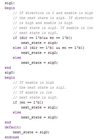 This is the third chunk of next state logic. It defines what to do if you are in state sig1 or sig0.